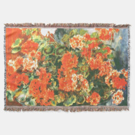 Pierre-Auguste Renoir Geraniums en katten Deken