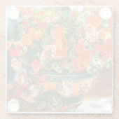 Pierre-Auguste Renoir Geraniums en katten Glazen Onderzetter (Achterkant)