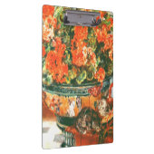 Pierre-Auguste Renoir Geraniums en katten Klembord (Rechts)