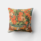 Pierre-Auguste Renoir Geraniums en katten Kussen (Achterkant)