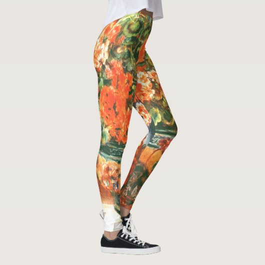 Pierre-Auguste Renoir Geraniums en katten Leggings (Rechts)