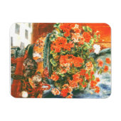 Pierre-Auguste Renoir Geraniums en katten Magneet (Horizontaal)