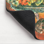 Pierre-Auguste Renoir Geraniums en katten Muismat (Hoek)