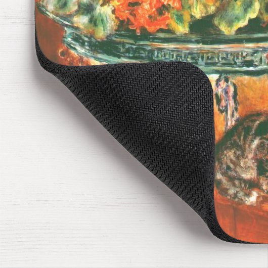 Pierre-Auguste Renoir Geraniums en katten Muismat (Hoek)