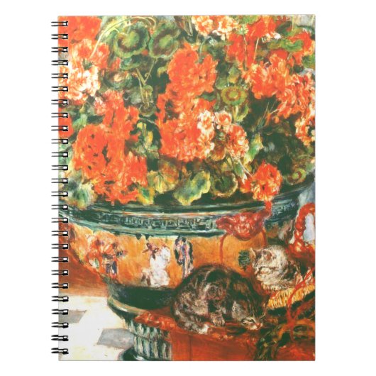 Pierre-Auguste Renoir Geraniums en katten Notitieboek (Voorkant)