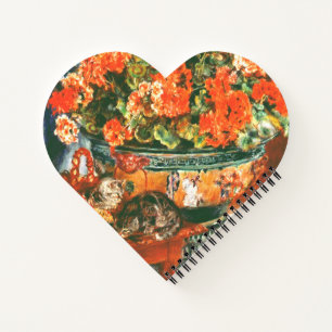 Pierre-Auguste Renoir Geraniums en katten Notitieboek