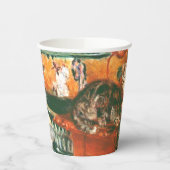 Pierre-Auguste Renoir Geraniums en katten Papieren Bekers (Links)