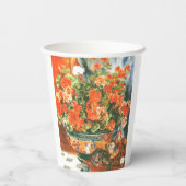 Pierre-Auguste Renoir Geraniums en katten Papieren Bekers (Achterkant)