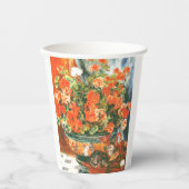 Pierre-Auguste Renoir Geraniums en katten Papieren Bekers (Voorkant)