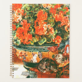 Pierre-Auguste Renoir Geraniums en katten Planner