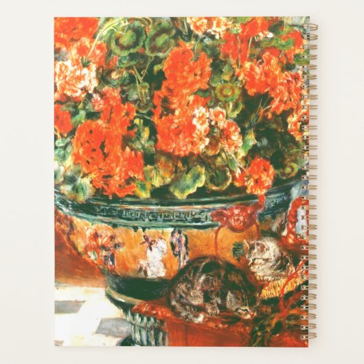 Pierre-Auguste Renoir Geraniums en katten Planner (Achterkant)