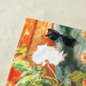 Pierre-Auguste Renoir Geraniums en katten Strandlaken (In situ)