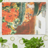 Pierre-Auguste Renoir Geraniums en katten Theedoek (Gevouwen)