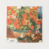 Pierre-Auguste Renoir Geraniums en katten Wandkleed (Voorkant)