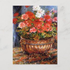 Pierre-Auguste Renoir Geraniums in het koperbekken Briefkaart
