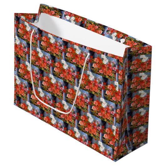 Pierre-Auguste Renoir Geraniums in het koperbekken Groot Cadeauzakje (Voorkant Gekanteld)