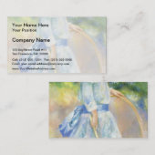 Pierre-Auguste Renoir-Girl met een Hoop Visitekaartje (Voorkant / Achterkant)