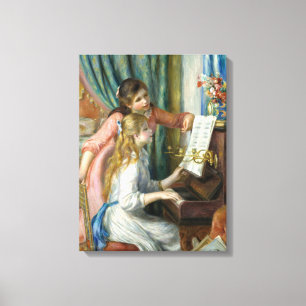 Pierre-Auguste Renoir Girls op de Piano Canvas Afdruk