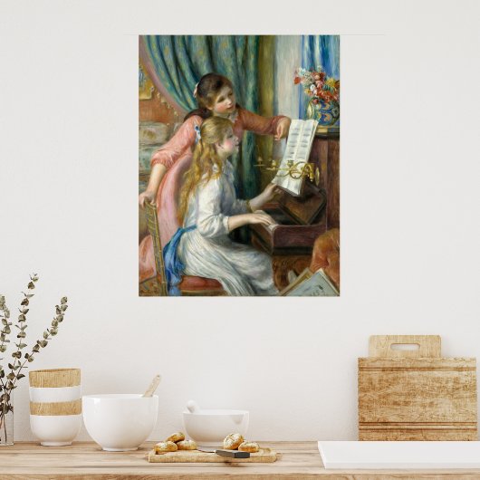 Pierre-Auguste Renoir Girls op de Piano Poster (Keuken)