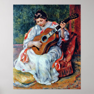 Pierre-Auguste Renoir - gitaarspeler Poster