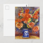Pierre Auguste Renoir Gladiolas en Dahlias Briefkaart (Voorkant / Achterkant)