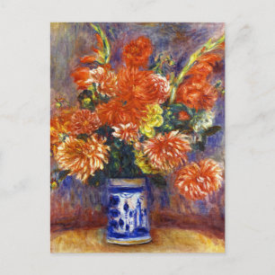 Pierre Auguste Renoir Gladiolas en Dahlias Briefkaart