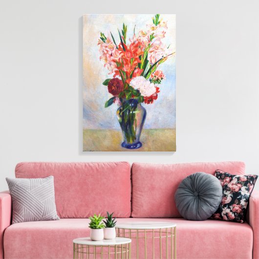 Pierre-Auguste Renoir - Gladioli Canvas Afdruk (Insitu (Woonkamer))