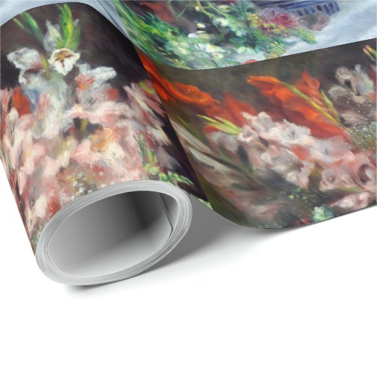 Pierre-Auguste Renoir  Gladioli in een Vase Cadeaupapier (Rol Hoek)