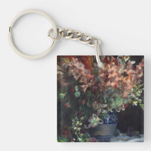 Pierre-Auguste Renoir  Gladioli in een Vase Sleutelhanger (voorkant)