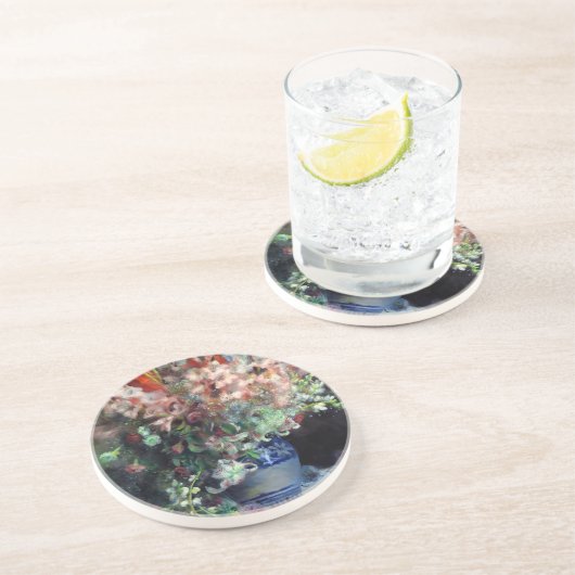 Pierre-Auguste Renoir  Gladioli in een Vase Zandsteen Onderzetter (Zijkant)