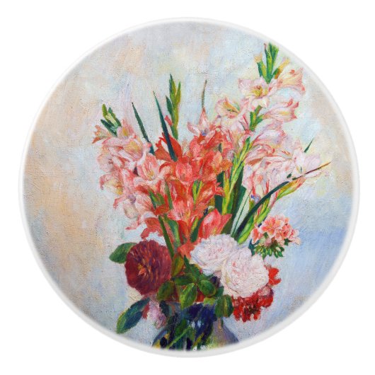 Pierre-Auguste Renoir - Gladioli Keramische Knop (Voorkant)