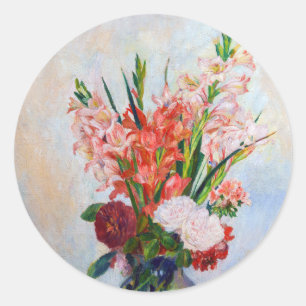 Pierre-Auguste Renoir - Gladioli Ronde Sticker
