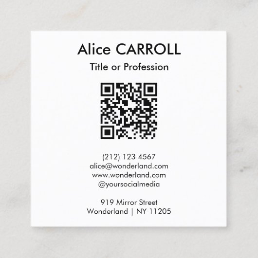 Pierre-Auguste Renoir - Grid Collage - QR-code Vierkante Visitekaartje (Achterkant)