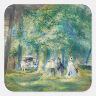 Pierre-Auguste Renoir - Het Feest in Saint-Cloud Vierkante Sticker
