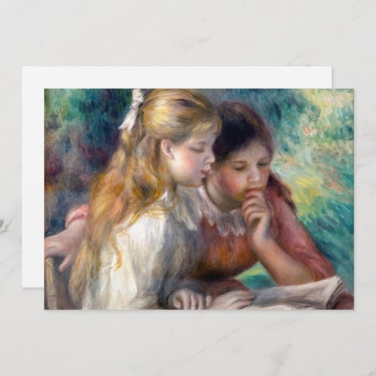 Pierre-Auguste Renoir - Het lezen Bedankkaart (Voorkant / Achterkant)