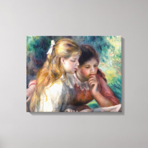 Pierre-Auguste Renoir - Het Lezen Canvas Afdruk