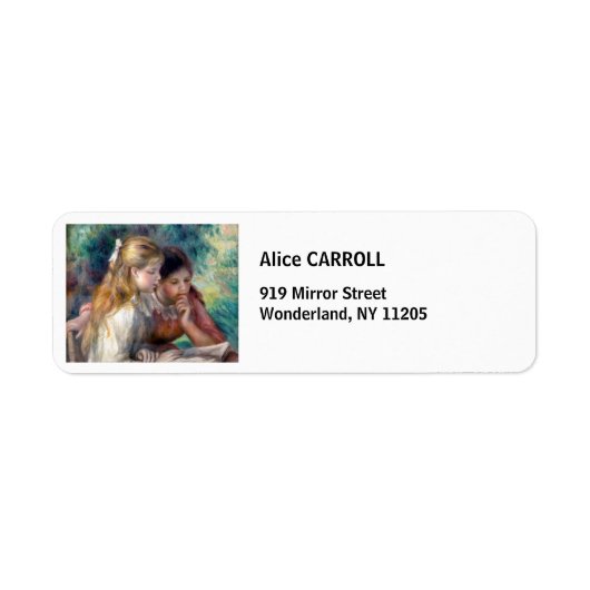 Pierre-Auguste Renoir - Het Lezen Etiket (Voorkant)