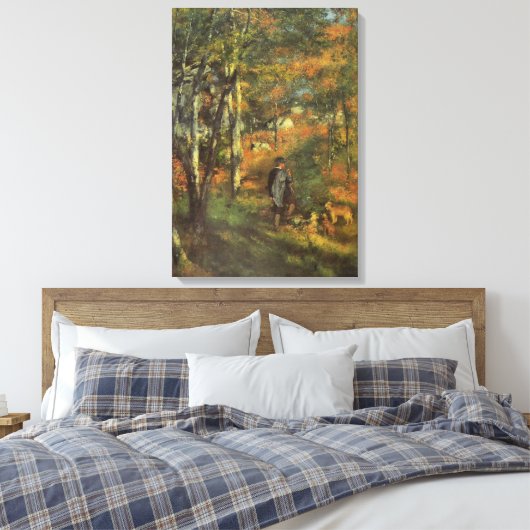  Pierre Auguste Renoir Hunting in de Fores Canvas Afdruk (Insitu (Slaapkamer))