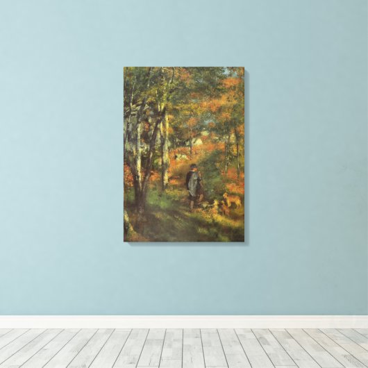  Pierre Auguste Renoir Hunting in de Fores Canvas Afdruk (Insitu (Houten vloer))