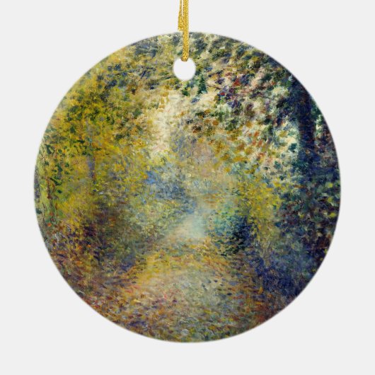 Pierre-Auguste Renoir - In de Bossen Keramisch Ornament (Achterkant)