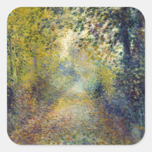 Pierre-Auguste Renoir - In de Bossen Vierkante Sticker