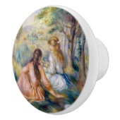 Pierre-Auguste Renoir - In de wei Keramische Knop (Rechts)