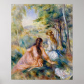 Pierre-Auguste Renoir - In de wei Poster (Voorkant)