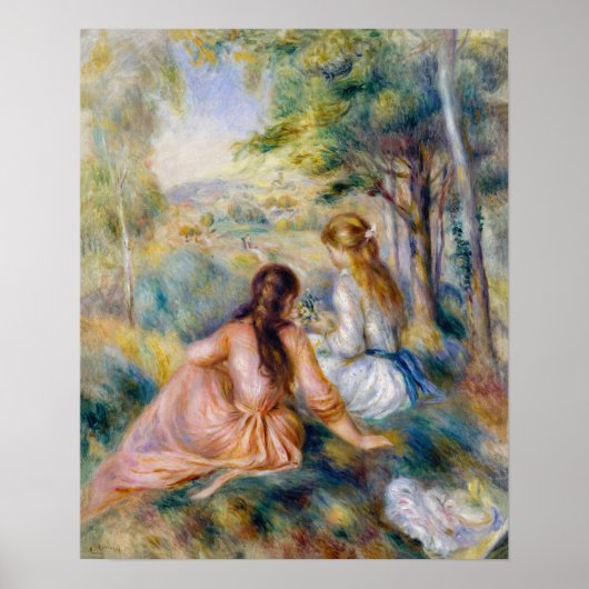 Pierre-Auguste Renoir - In de wei Poster (Voorkant)