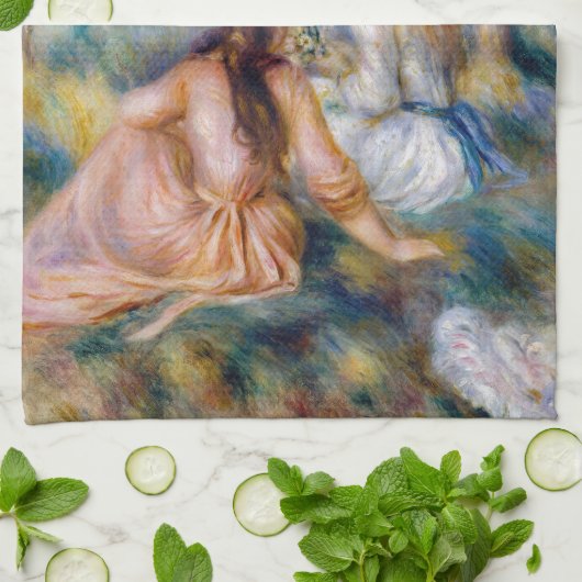 Pierre-Auguste Renoir - In de wei Theedoek (Gevouwen)