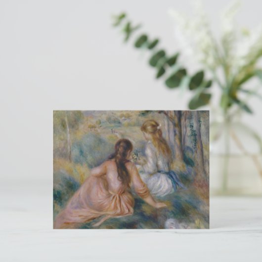 Pierre Auguste Renoir | In de weide Briefkaart (Staand voorkant)