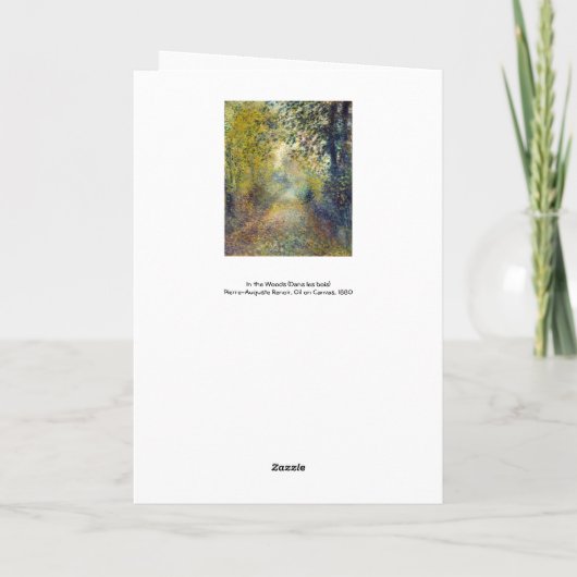 Pierre-Auguste Renoir - In het bos Kaart (Achterkant)