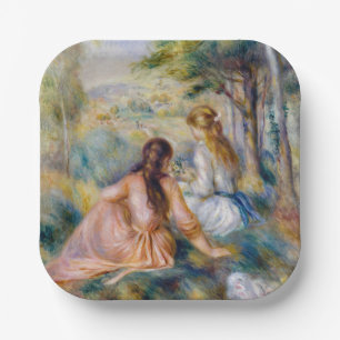 Pierre-Auguste Renoir - In het weiland Papieren Bordje