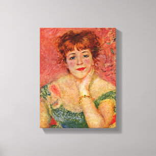 Pierre-Auguste Renoir - Jeanne Samary-portret Canvas Afdruk