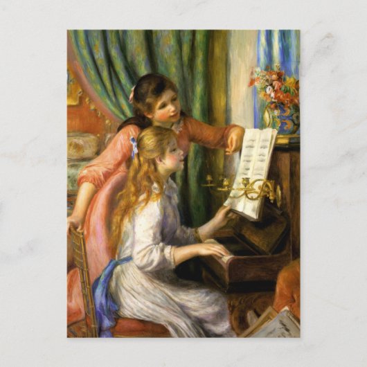Pierre-Auguste Renoir - Jeunes Filles au Piano Briefkaart (Voorkant)